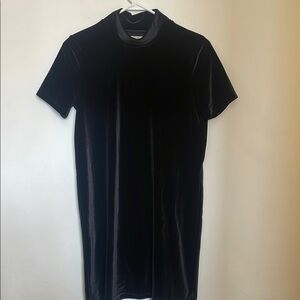 Madewell Black Velvet Dress